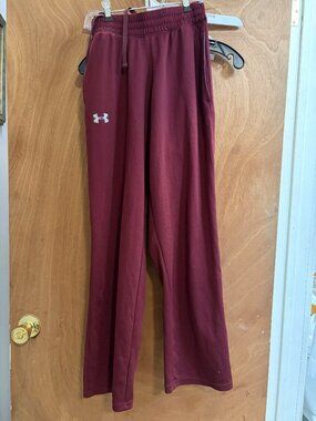 Men's Size Small Under Armor Red Track Pants